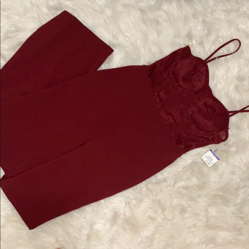 Brand new maroon jumpsuit
